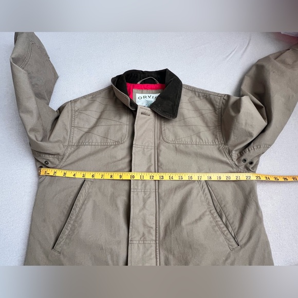 Orvis Heritage Field Coat OR‑4H05 Men’s Medium Tan Waxed Cotton Jacket - Picture 13 of 14